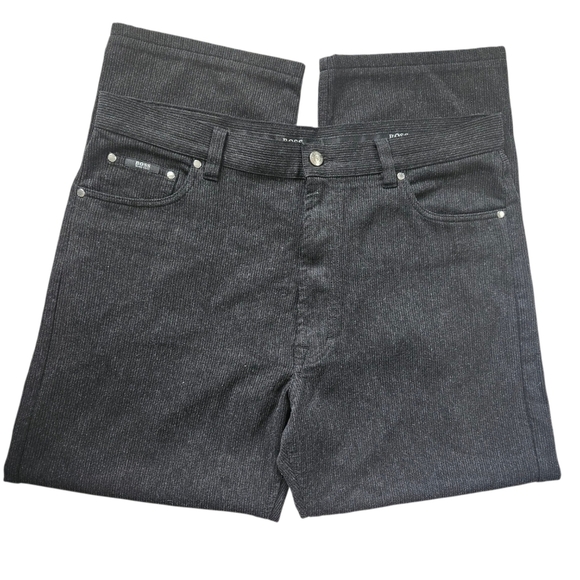 Hugo Boss Charcoal Corduroy Alabama Pants - Picture 6 of 7